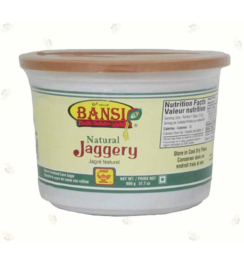 Organic Natural Jaggery - 900g Pure Unrefined Cane Sugar | Vegan, Gluten-Free Sweetener for Baking, Tea & Healthy Desserts