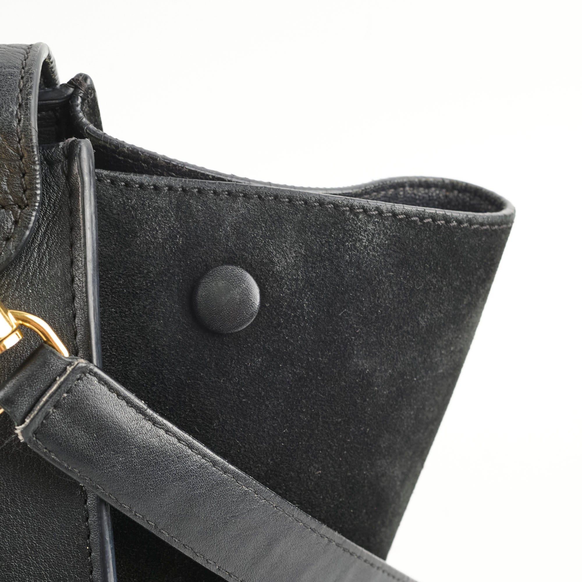Celine Medium Trapeze All Black Leather Handbag - Stylish Crossbody Bag for Women, Perfect for Work, Travel & Evening Out