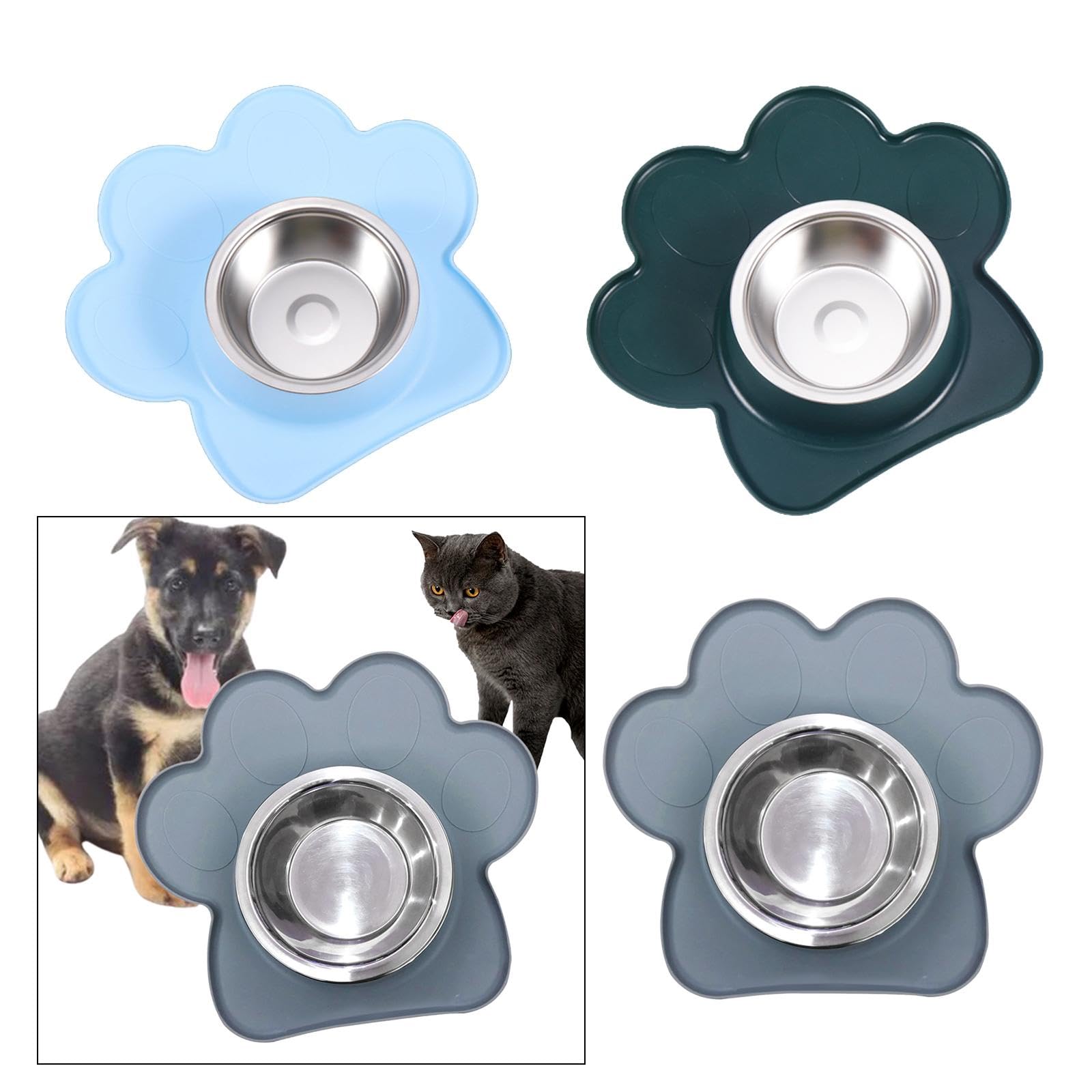 Premium Non-Slip Pet Food & Water Bowl for Cats & Dogs - Durable Stable Design with Anti-Tip Base - Blue Pet Feeder Dish for Home, Travel & Outdoor Use | Pet Supplies | Dog & Cat Bowls | Dishes & Feeders