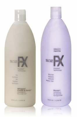 Sudzz FX Moxee Reconstructing Conditioner & Whipped Cream Honey Shampoo Duo Set - 33oz Each | Deep Hydration & Repair for Damaged Hair | Perfect for Salon-Quality Treatment at Home