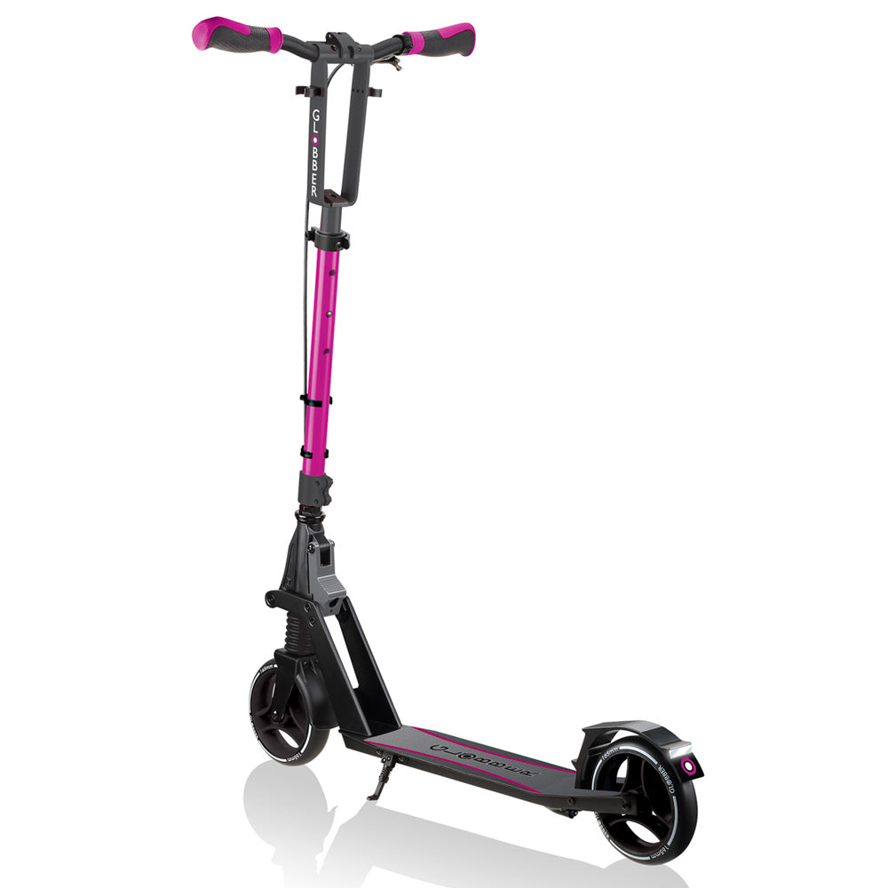 Globber ONE K 165 Foldable Kick Scooter for Kids & Adults - Lightweight Aluminum Frame, Adjustable Handlebar - Perfect for Commuting, School & Outdoor Fun