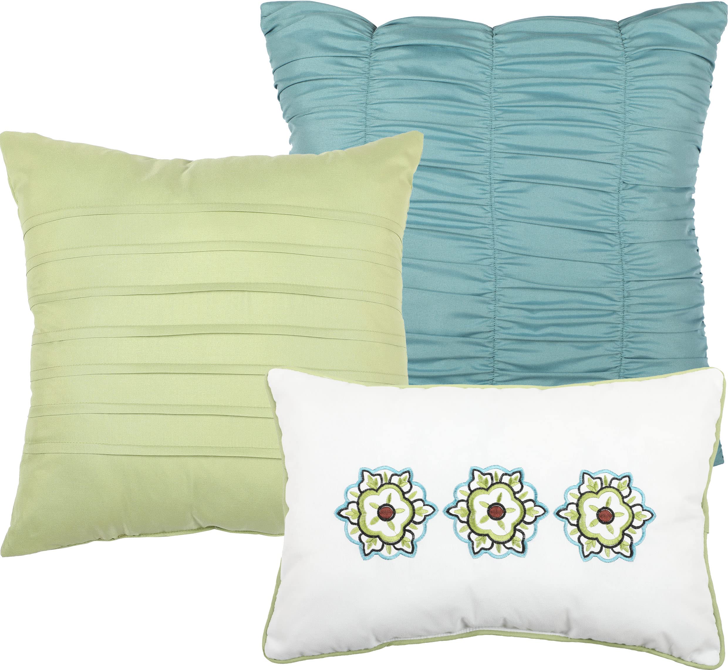 Queen Size White Floral Comforter Set - 7 Piece Microfiber Bedding Collection with Comforter, Pillow Shams, and Bed Skirt | Soft & Breathable for All Seasons | Perfect for Master Bedroom, Guest Room, and Vacation Homes