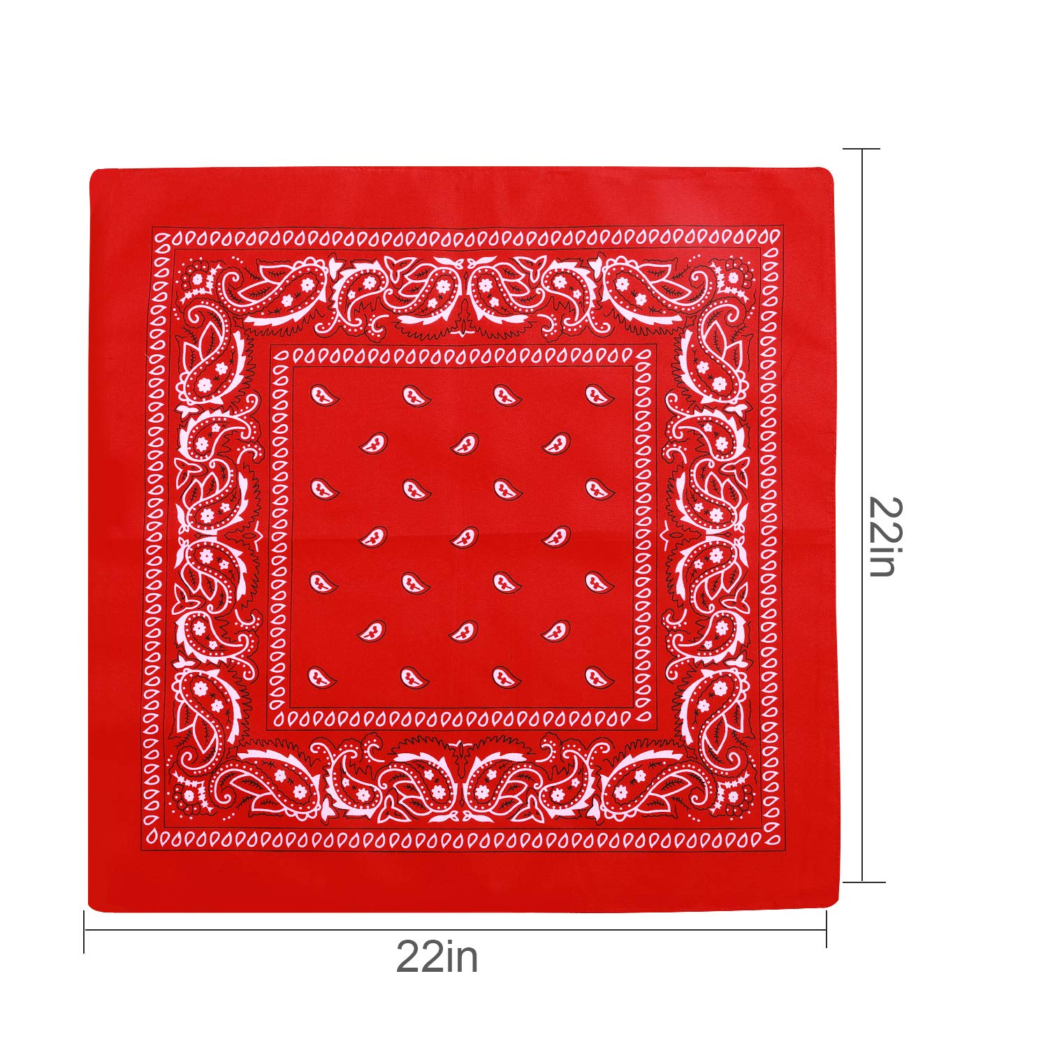 16 Pcs Multi-Purpose Paisley Bandanas - 22x22 Inch Polyester Cowboy Headbands for Men & Women - Perfect for Outdoor Activities, Sports, Fashion Accessories and DIY Crafts