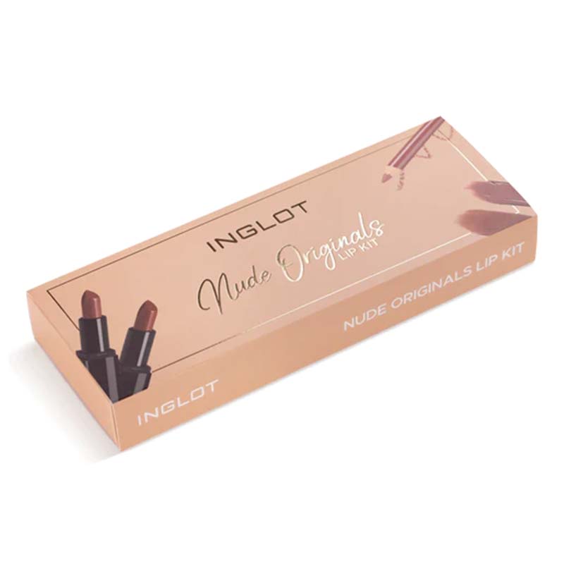 INGLOT Nude Originals Lip Kit - Long-Lasting Matte Lipstick & Lip Liner Set for Everyday Wear | Perfect for Work, Date Night & Special Occasions