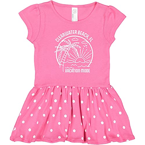Inktastic Summer Vacation Mode Clearwater Beach Florida Toddler Dress - Cute Floral Print Casual Outfit for Girls, Perfect for Beach Trips, Family Vacations & Summer Playdates