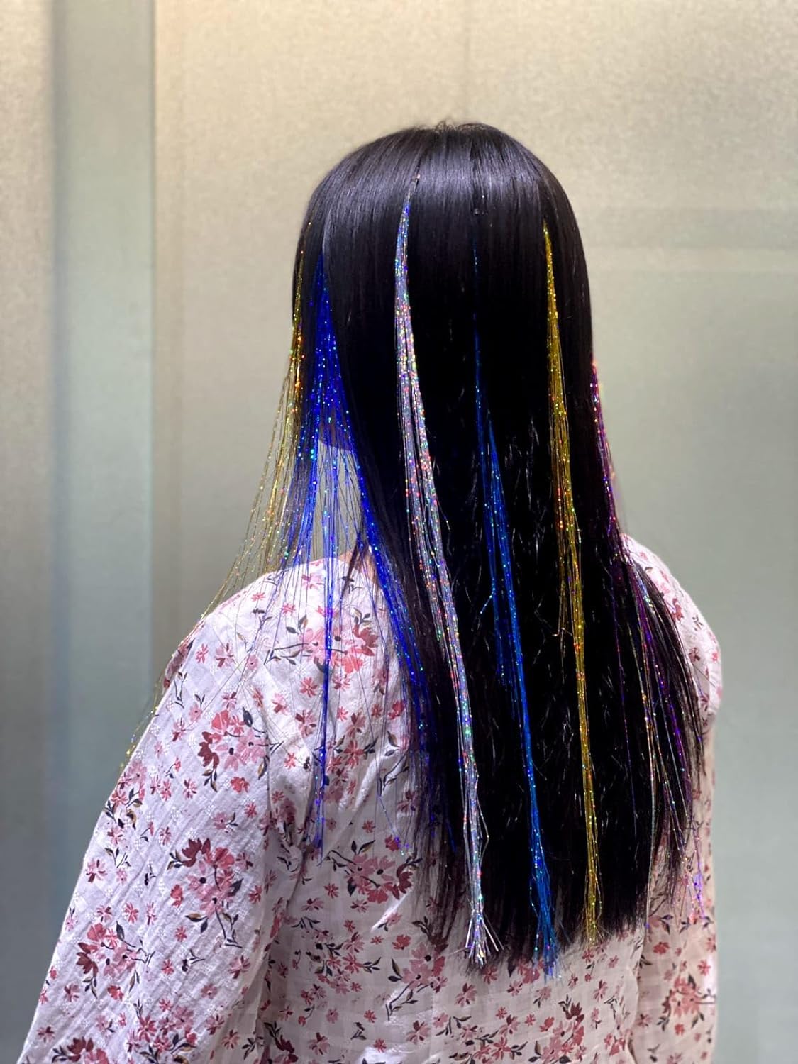 INAAYA Hair Tinsel Glitter Extensions - Sparkle Hair Highlights for Women & Girls (Pack of 1, Color M11) | Perfect for Parties, Festivals, Prom & Special Occasions