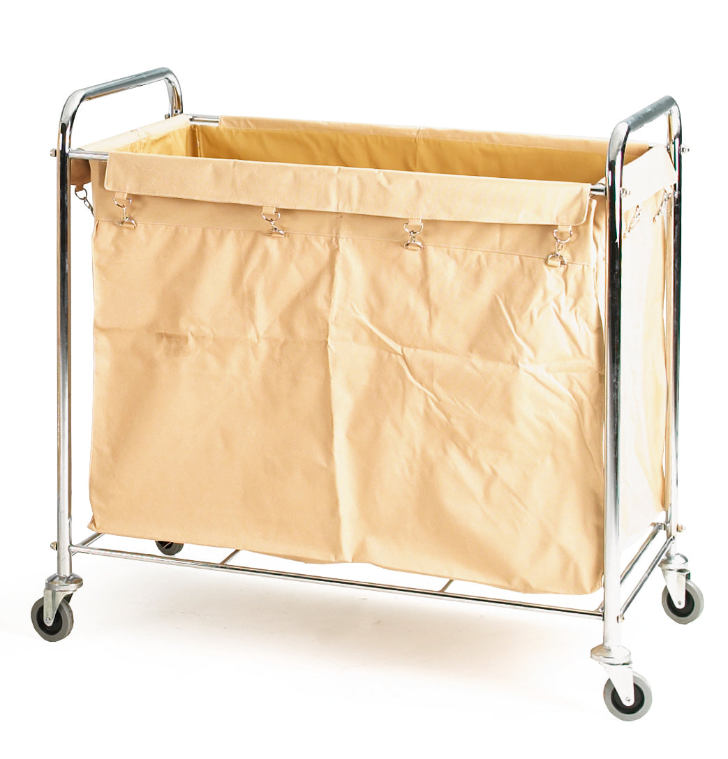 Laundry Trolley Cart with Wheels - Foldable Rolling Hamper for Clothes & Laundry Organization - Perfect for Home, Laundromat & Dorm Room Use