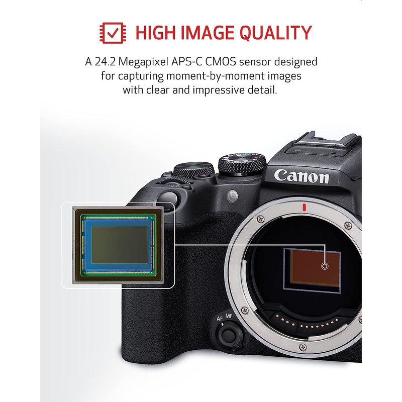 Canon EOS R10 Mirrorless Camera for Vlogging - 24.2MP APS-C Sensor, 4K Video, Dual Pixel AF | Perfect for YouTube, Travel & Content Creation