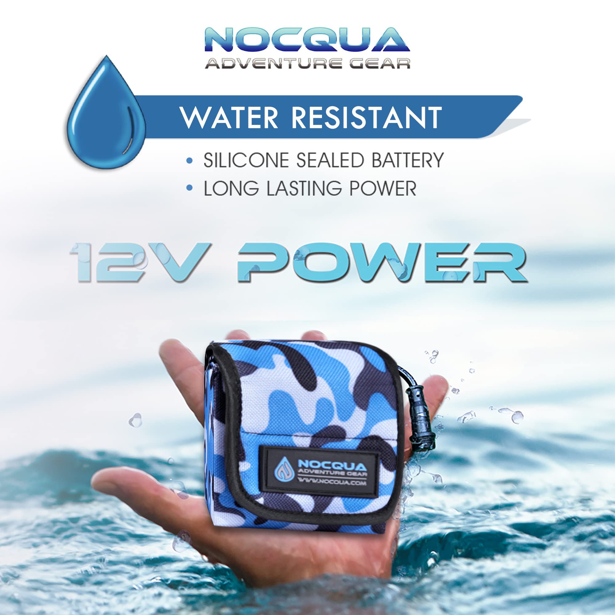 Pro Power Water-Resistant 12V Battery & Charger Kit - Compatible with GPS, Depth Finders, Fish Finders & Marine Electronics | Perfect for Boating, Fishing & Outdoor Adventures