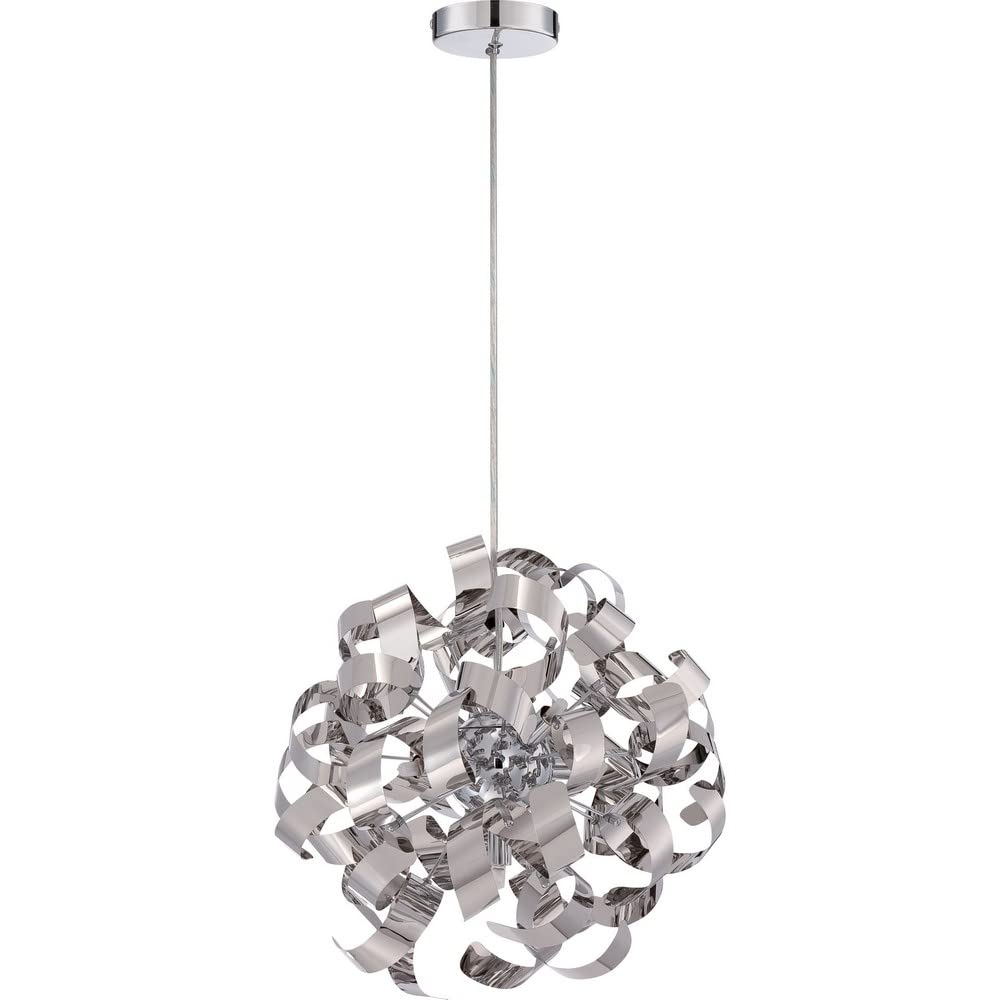 5-Light Modern Pendant Lighting Fixture - Polished Chrome Finish - 71-Bel-1759943 - Perfect for Dining Room, Kitchen Island or Entryway Lighting