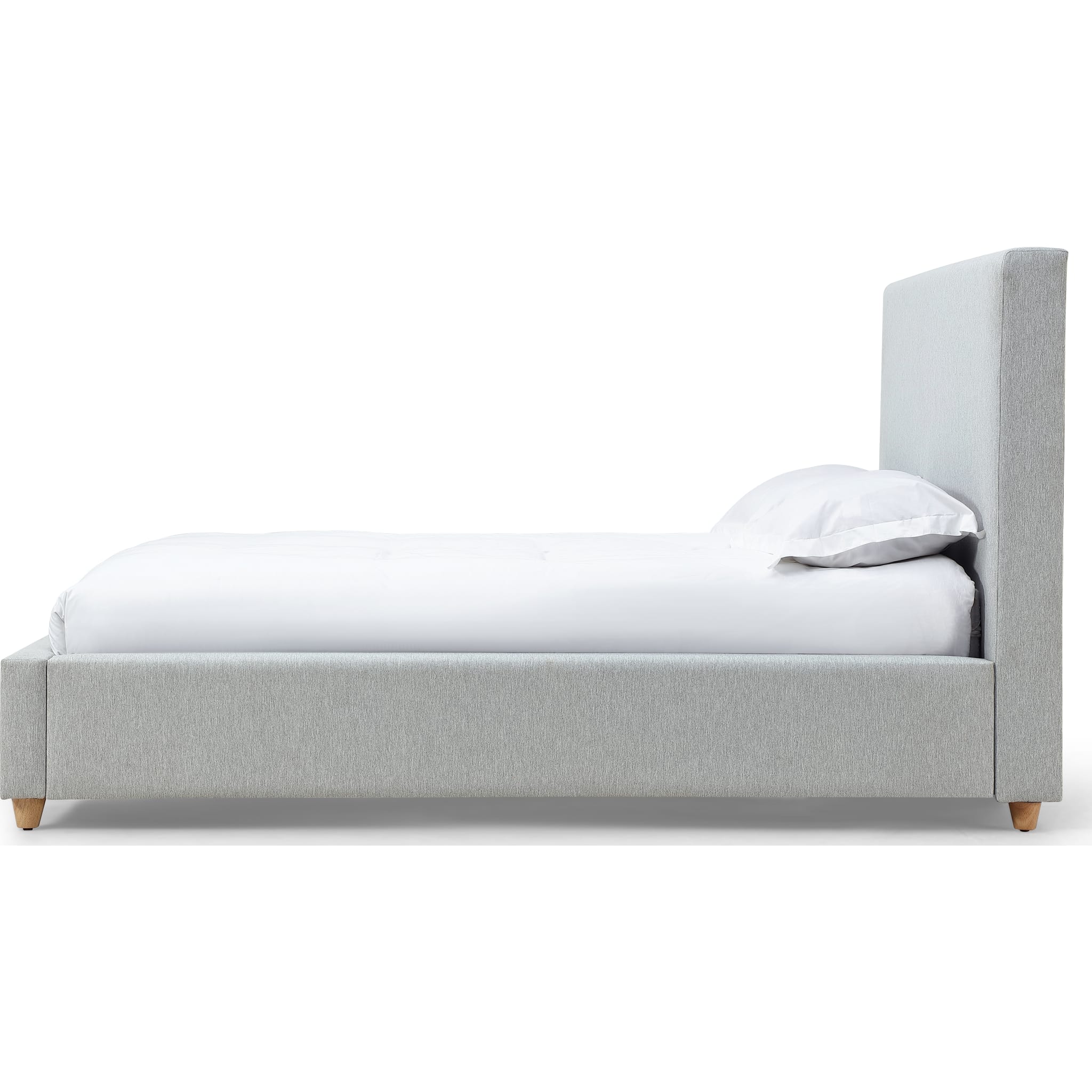Olivia Upholstered Platform Bed Frame - Queen Size Linen Fabric Bed with Wooden Slat Support | Modern Bedroom Furniture for Master & Guest Rooms (2026)