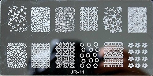 20-Piece Stainless Steel Nail Art Stamping Plates Set - 11.2x6cm Geometric Design Nail Stamping Kit for DIY Manicure (#01-20) | Perfect for Salon, Home Use & Professional Nail Artists