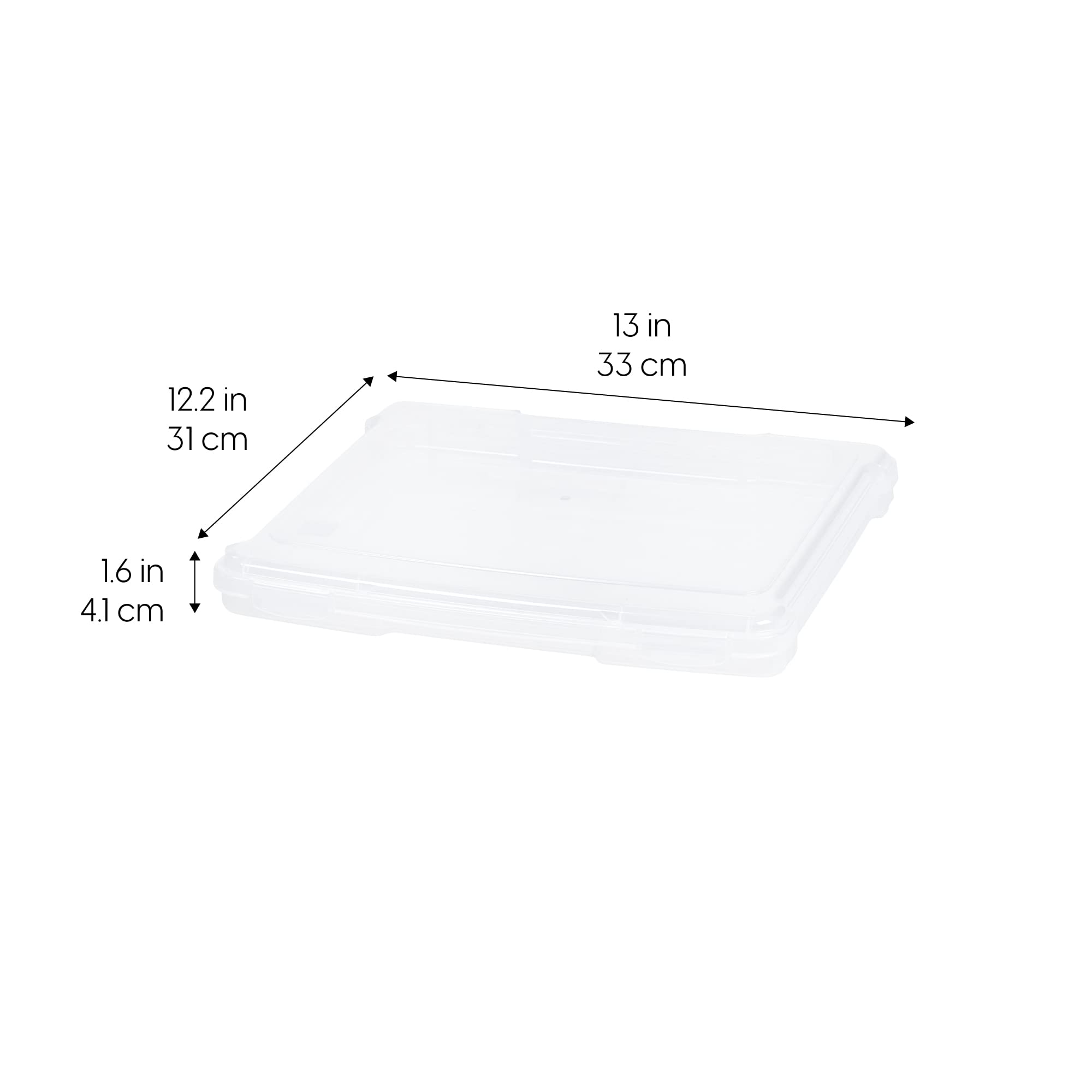 IRIS USA Board Game Storage Organizer - 10-Pack Clear Plastic Project Case Box with Snap-Tight Latch, Fits 8.5x11 & A4 Papers, Puzzle Magazine Craft Art Supplies Storage - Perfect for Travel, School & Office Organization