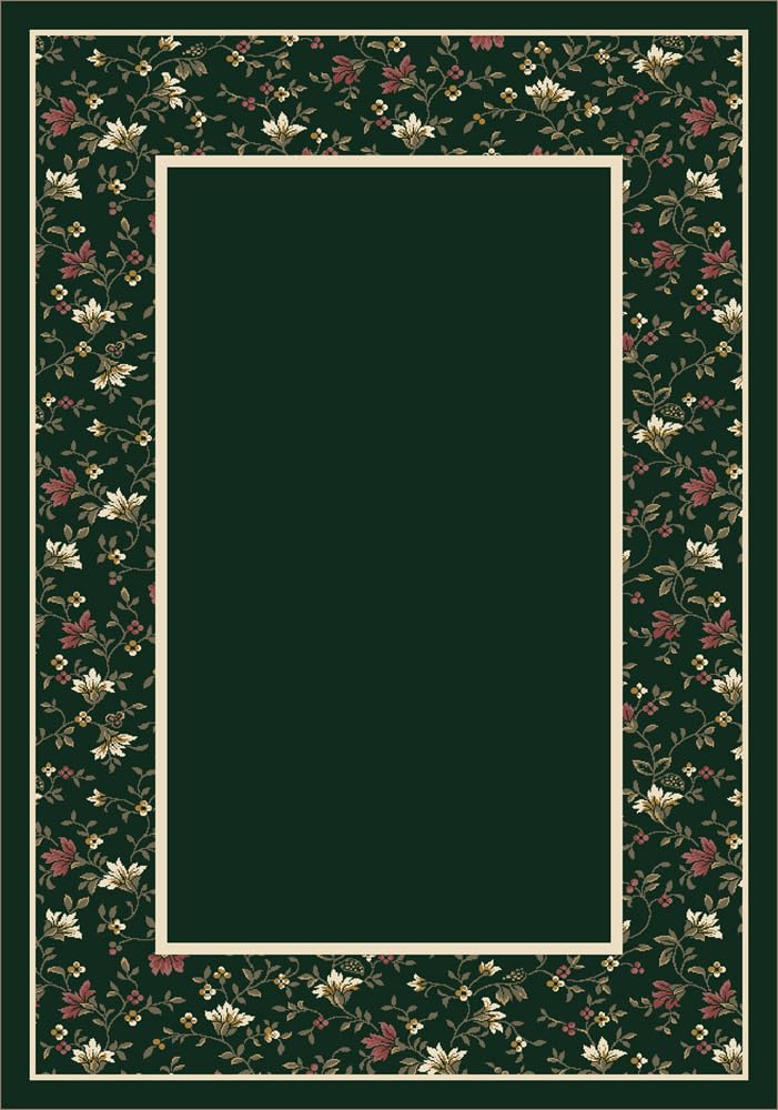 Design Center Garden Glory Emerald Green Rug Runner 2'4