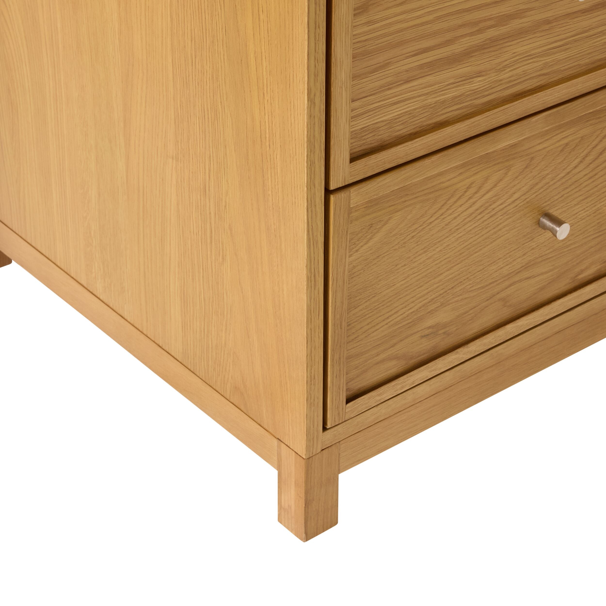 Avalon 2-Drawer Wardrobe Cabinet in Light Oak Finish - Perfect for Bedroom, Closet & Home Organization Storage