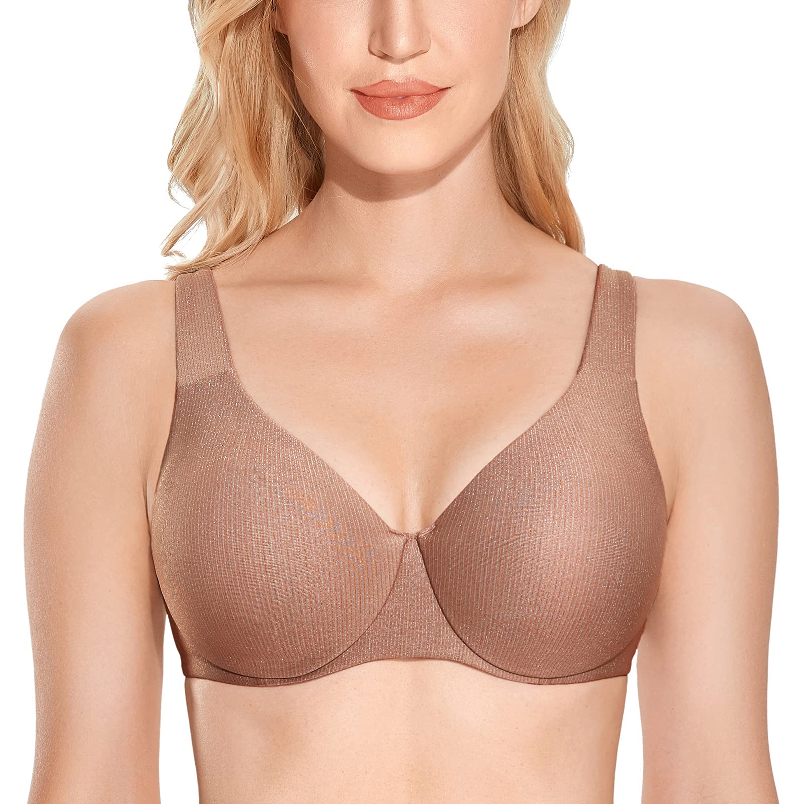 AISILIN Women's Minimizer Bras Plus Size Unlined Full Coverage Underwire Bra - Comfortable Support for Everyday Wear, Workout & Lounge