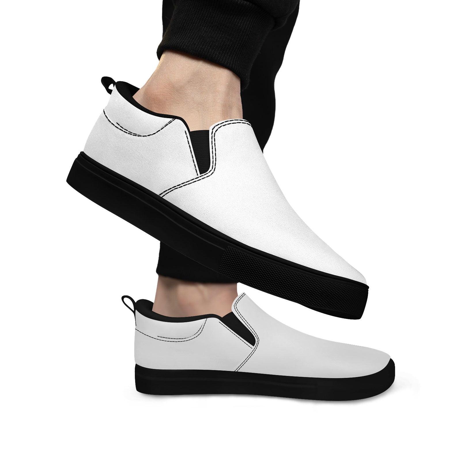 Custom Personalized Slip-On Canvas Sneakers - Handmade FN071 E028030 - Perfect for Casual Wear, Street Fashion & Gift Giving