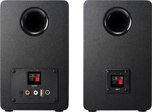 Audio Technica AT SP3X Powered Bookshelf Speakers - Wireless Bluetooth Connectivity, High-Quality Sound, Compact Design (Black) - Perfect for Home Theater, Gaming & Music Listening