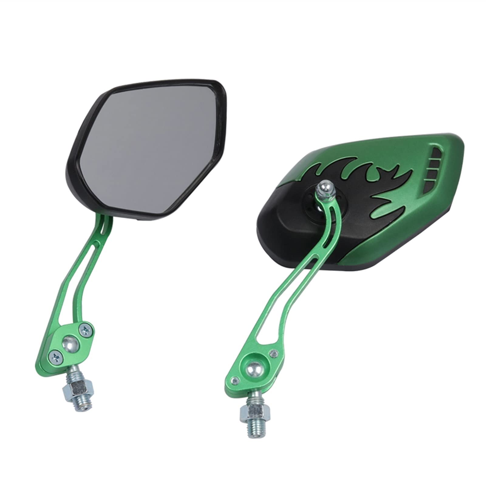 High-Quality Motorcycle Rear View Mirrors for Benelli TNT 125, XSR900, Tmax, MT-09, CBR650R, BMW R Nine T, ER6N, Xmax300 - Green Color - Perfect for Enhanced Safety and Style on Road Trips & Urban Commuting