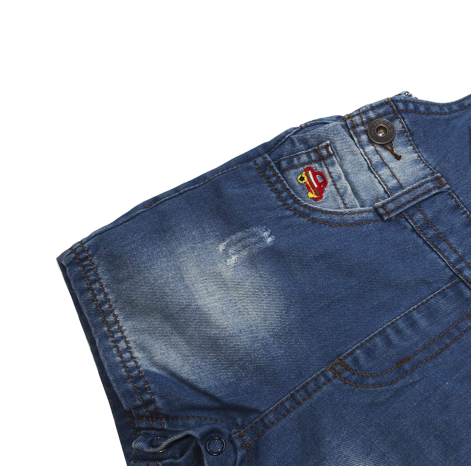 KIDSCOOL SPACE Baby & Toddler Summer Denim Shortalls - Adjustable Straps for Boys & Girls | Perfect for Playtime, Beach & Outdoor Adventures