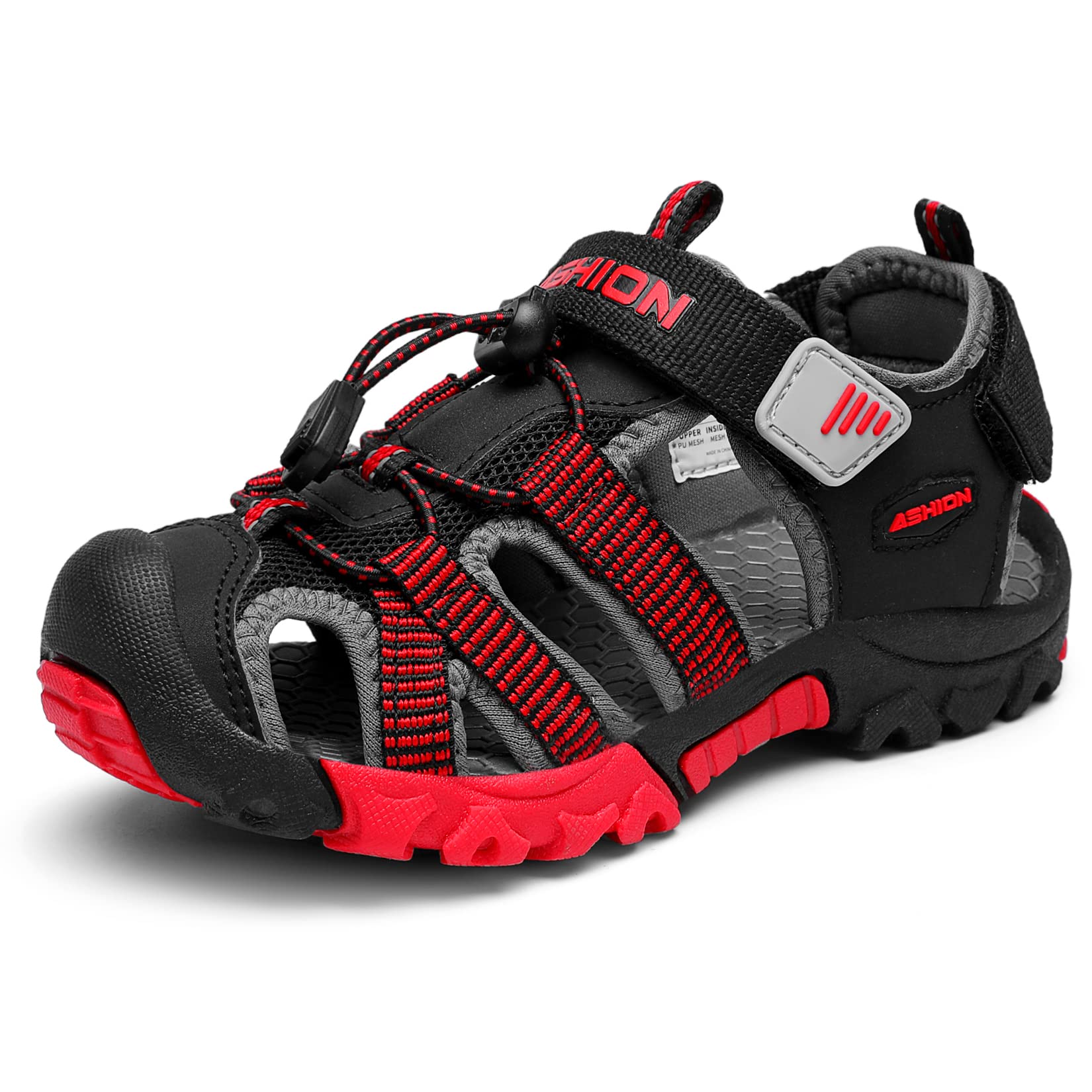 Littleplum Boys Closed Toe Sport Sandals - Toddler & Kids Hiking Shoes for Summer Outdoor Activities - Perfect for Walking, Beach, Park & Playground Adventures