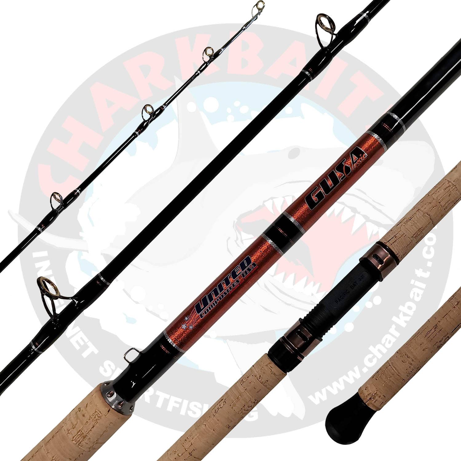 United Composites RUSX GUSA Classic Casting Rods - Premium Fishing Rods for Saltwater & Freshwater - Perfect for Surf Casting, Pier Fishing & Offshore Angling