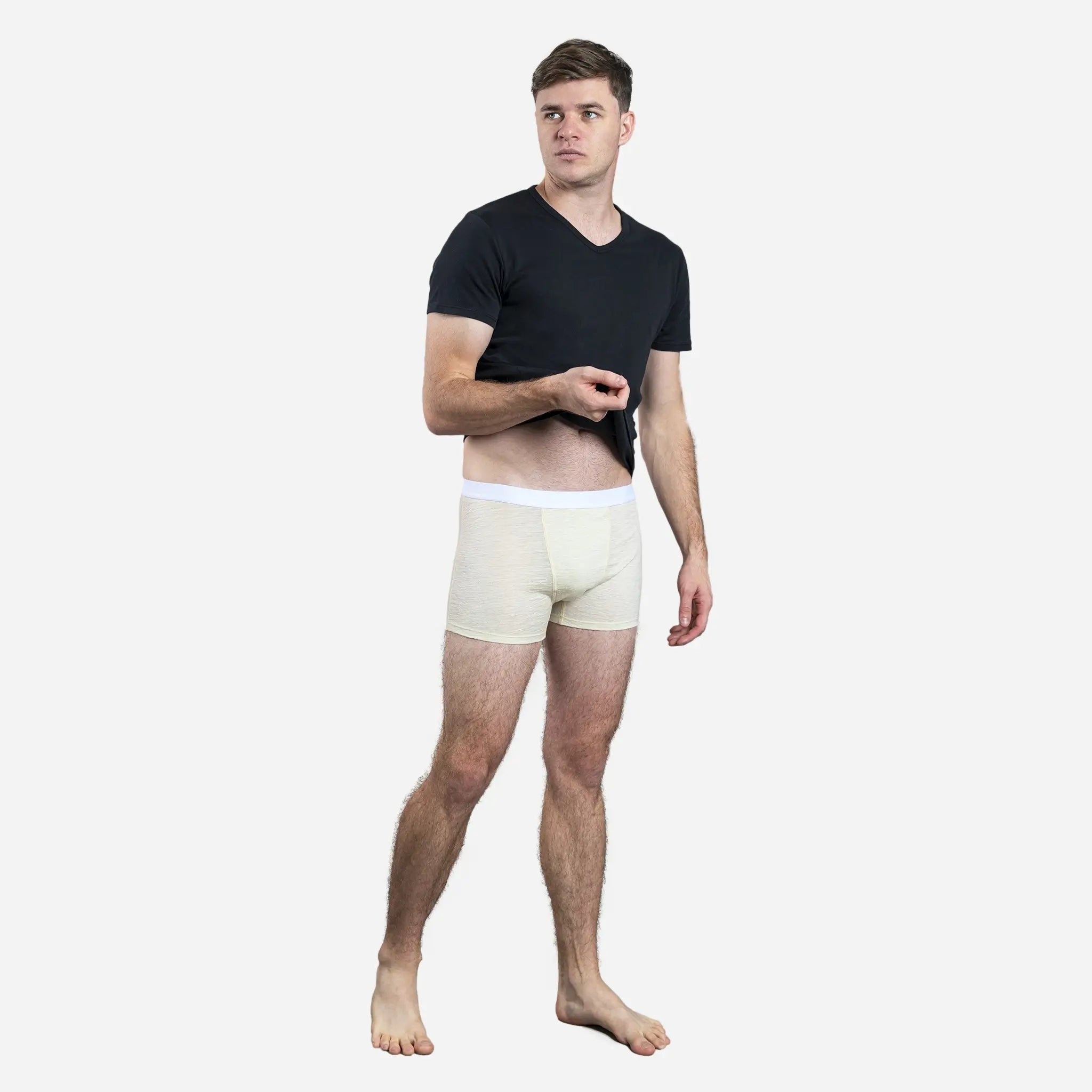 Ultra-Soft Men's Alpaca Wool Boxer Briefs - 160 GSM Lightweight Underwear for All-Day Comfort | Perfect for Travel, Hiking & Cold Weather Activities
