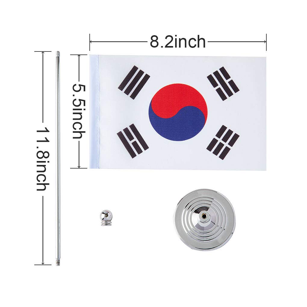South Korea Flag - Small Mini Korean Table Desk Flags for Home, Office & Party Decorations | Perfect for World Cup, National Day & Cultural Events