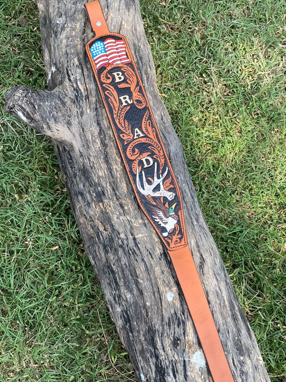 Custom Handmade Leather Rifle Sling - Personalized Engraved Gun Strap for Hunting & Shooting | Durable Adjustable Shoulder Sling for Outdoor Sports & Range Practice