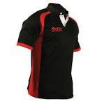 Kooga Junior Rugby Panel Teamwear Match & Training Shirt - Black/Red - Perfect for Youth Rugby Games & Practice Sessions