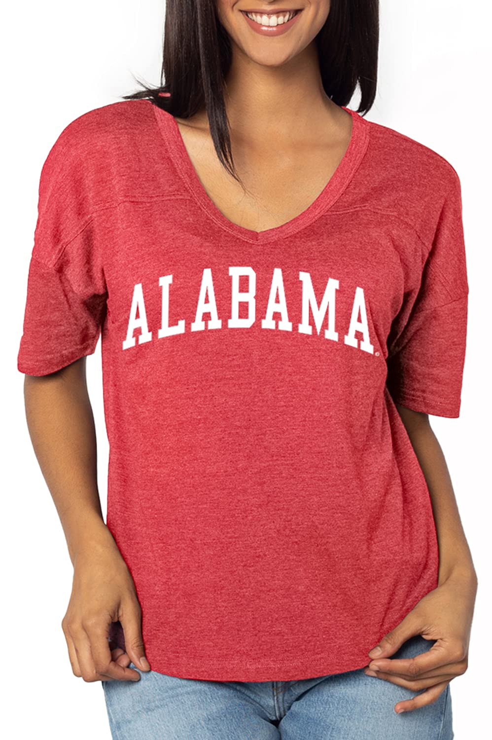 UG Apparel Women's V-Happy Jersey - Comfortable & Stylish V-Neck T-Shirt for Casual Wear, Gym, and Everyday Outfits