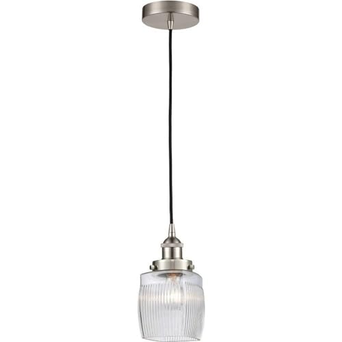 Brushed Satin Nickel / Clear Halophane
