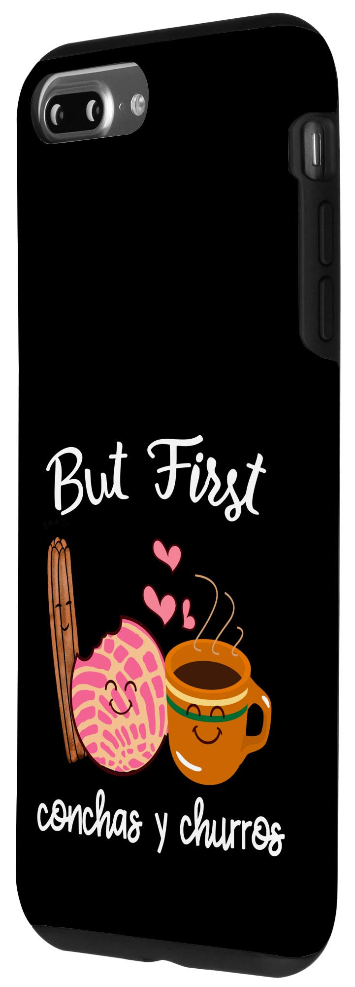 Trendy Cute iPhone 7 Plus/8 Plus Phone Case - Conchas y Churros Design Latina Themed Protective Cover - Perfect Gift for Women, Girls & Hispanic Culture Lovers (Great for Daily Use, Parties & Cultural Events)