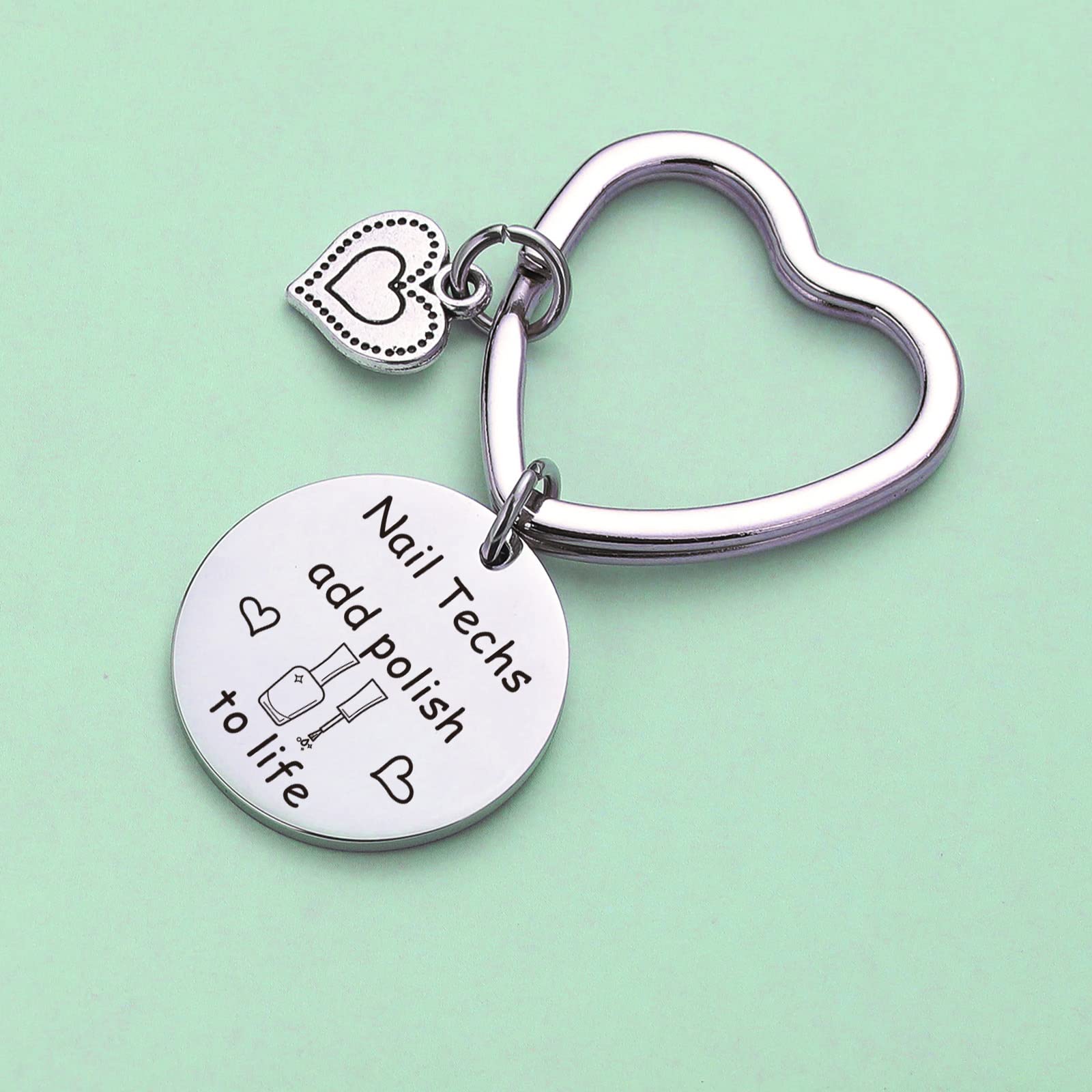 Nail Technician Jewelry Keychain - Perfect Gift for Nail Artists, Manicurists & Nail Stylists | Unique Nail Polish Themed Keychain for Professionals & Enthusiasts | Ideal for Salons, Appreciation Gifts & Daily Use