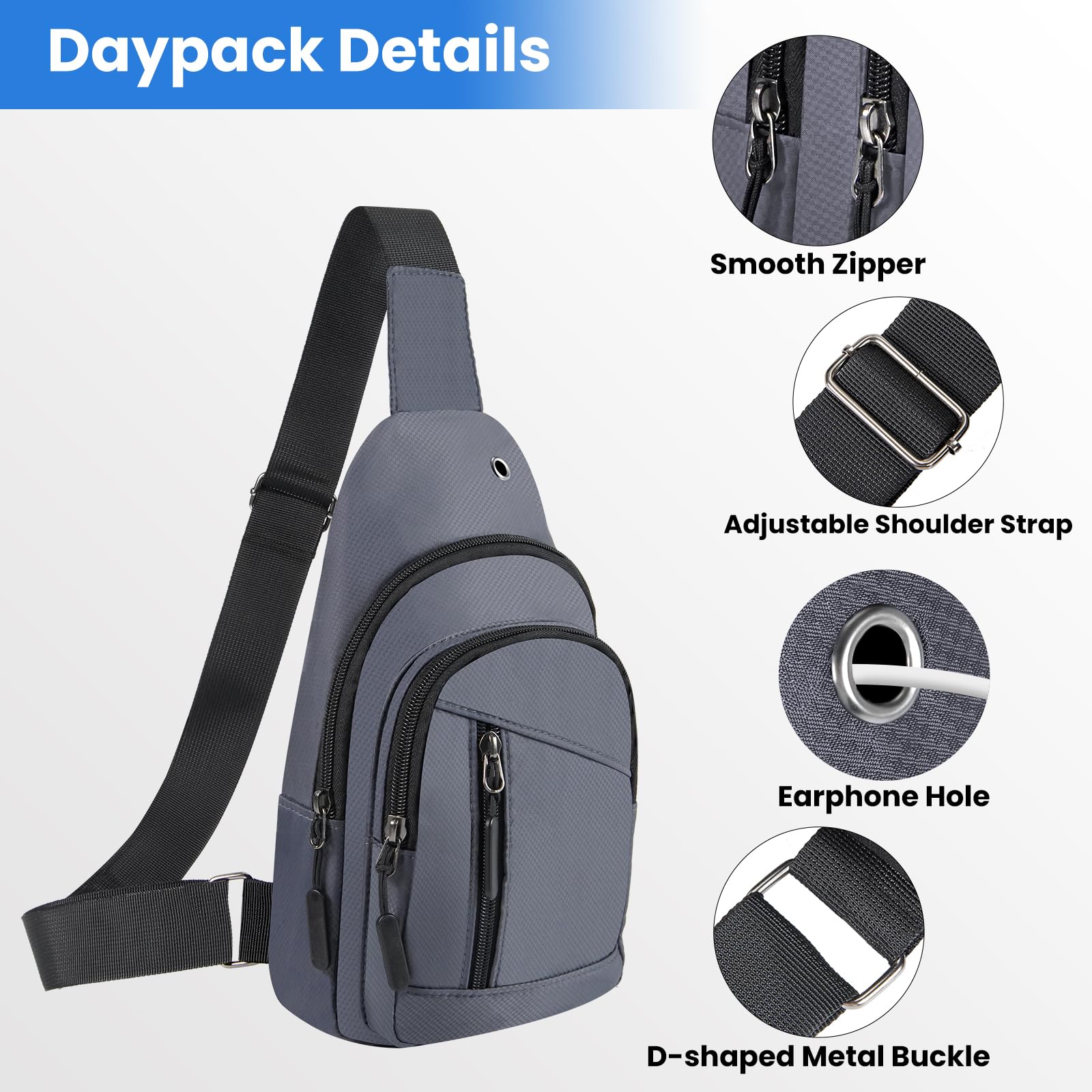 Lightweight Crossbody Sling Bag for Women & Men - Gym, Travel & Hiking