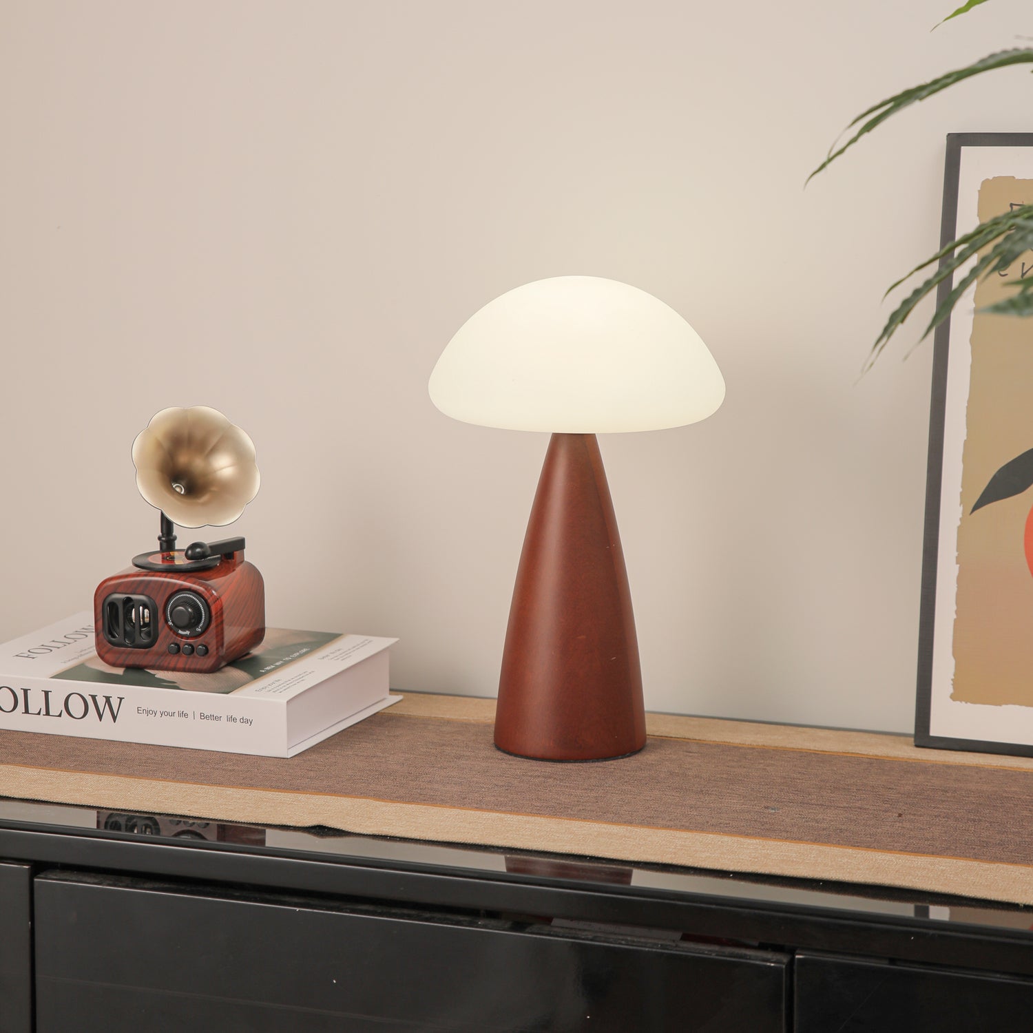 Clara Mushroom Table Lamp - Soft Night Light for Bedroom, Nursery, Living Room - Dimmable LED Desk Lamp for Kids & Adults - Cozy Home Decor & Reading Light