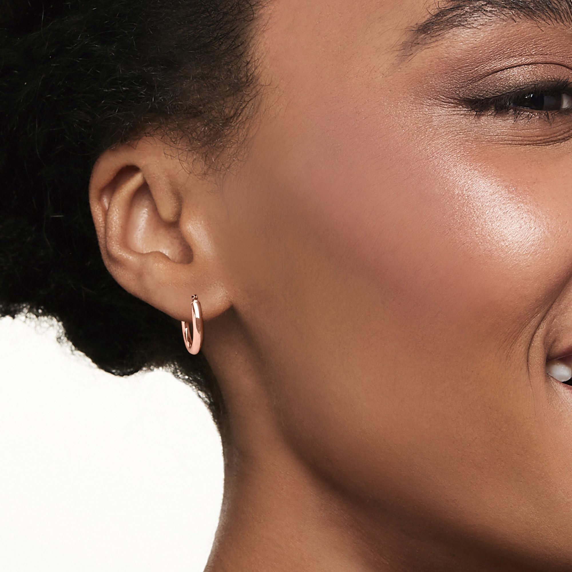 Ross-Simons 2.5mm 14kt Rose Gold Hoop Earrings for Women - Classic Dainty Everyday Jewelry Gift for Her | Perfect for Work, Date Night & Special Occasions