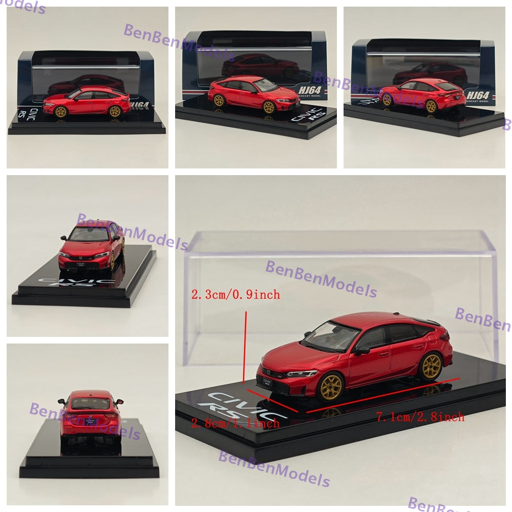 1/64 Scale Hobby Japan Honda Civic RS Custom Diecast Model Car - Limited Edition Collectible for Car Enthusiasts & Display Showcase