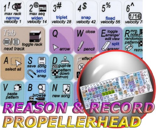 Propellerhead Record & Reason Keyboard Stickers for Music Producers