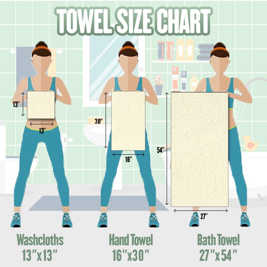 Personalized Monogrammed Hand Towels Set of 2 - 16x30 Inch Gold Embroidered 100% Turkish Cotton - Ultra Absorbent Soft Terry Bath & Kitchen Towels - Perfect for Guest Bathrooms, Spa Days & Luxury Home Decor (White Script)