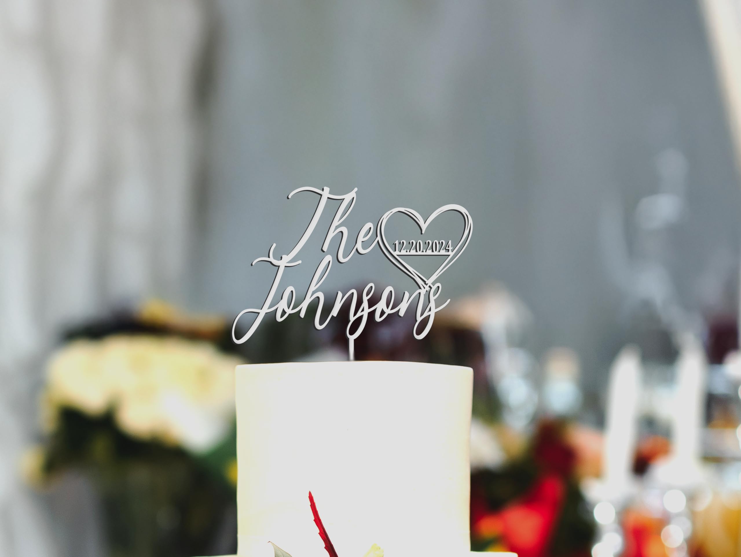 Custom Wedding Cake Topper - Personalized Mr & Mrs Cake Topper for Rustic Weddings & Anniversaries | Perfect for Wedding Cakes, Anniversary Cakes & Special Celebrations
