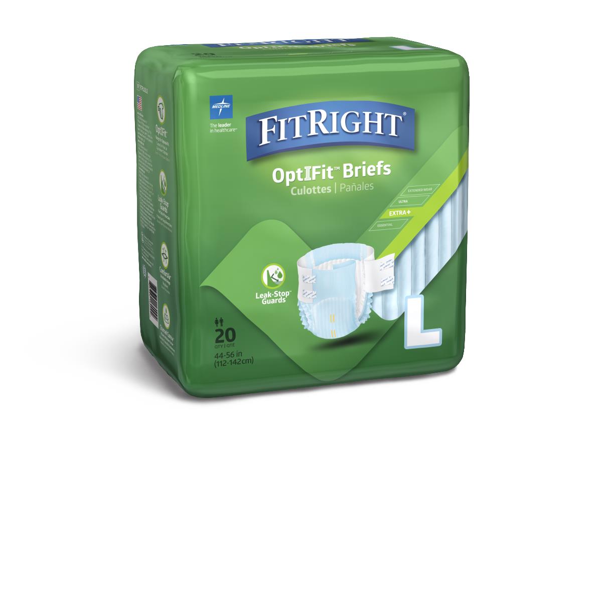 FitRight Plus Incontinence Briefs for Adults - Maximum Absorbency Overnight Protection - Comfortable Leak-Proof Underwear for Women & Men - Ideal for Nighttime Use, Travel, and Post-Surgery Care