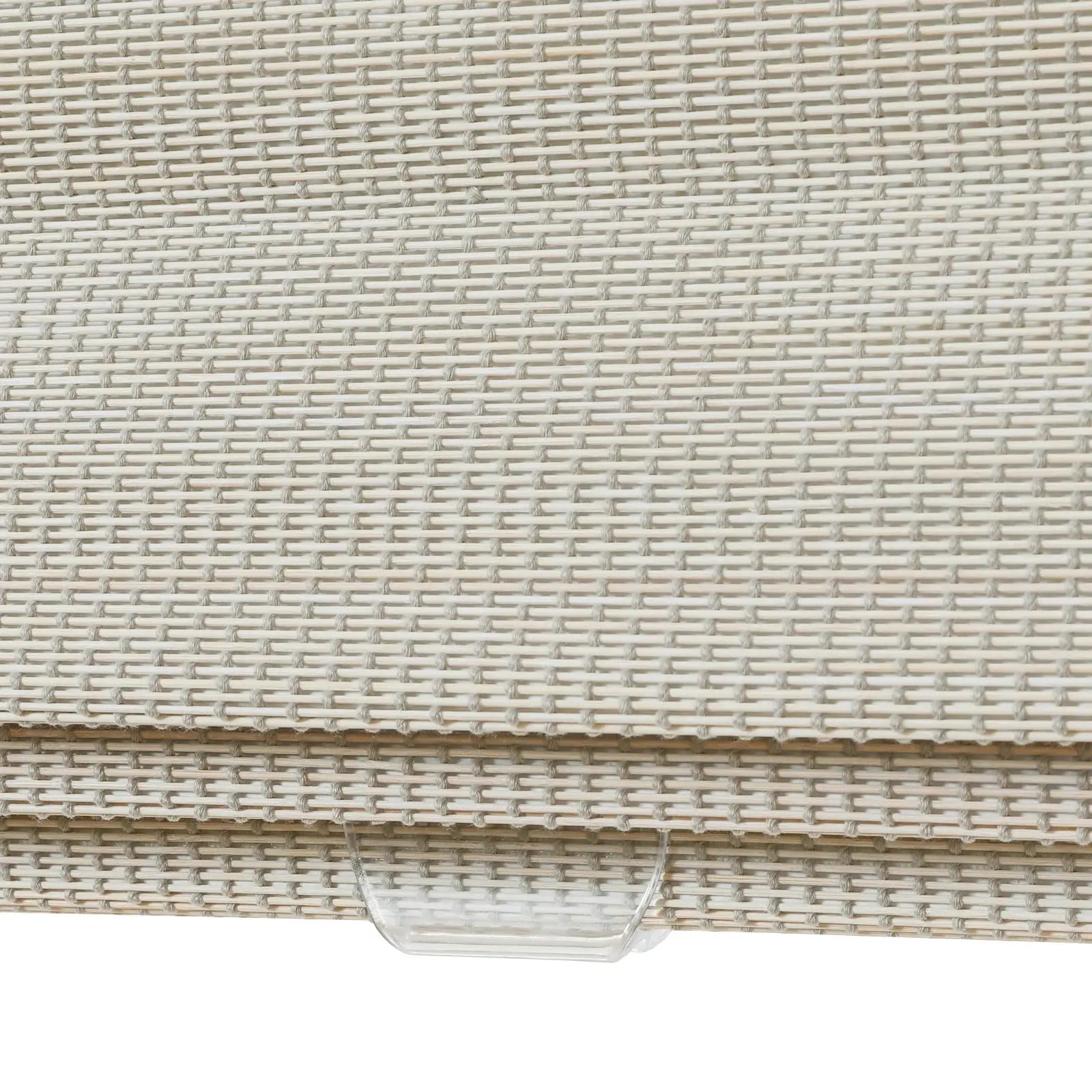 Sybil Bamboo Roman Shade - Natural Wall White Window Treatment for Living Room & Bedroom