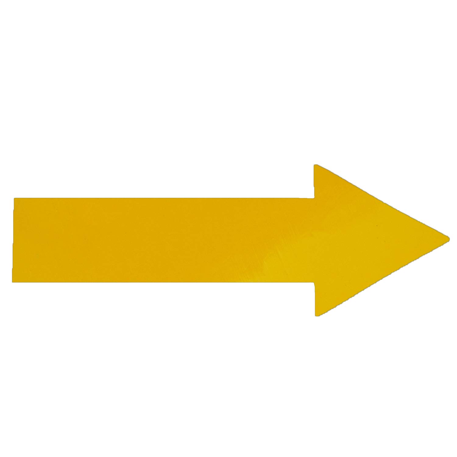 DuraMark Yellow 10 Inch Thin Stem Arrows - Heavy Duty Industrial Adhesive Floor Marking for 5S Lean Organization - Removable Poly Liner (Pack of 5) - Perfect for Warehouse, Factory & Office Safety Marking