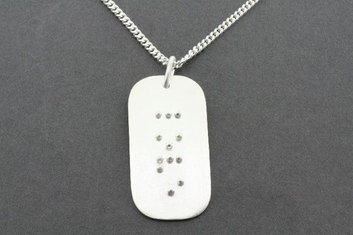 Braille Dog Tag Pendant for Pets - Personalized Engraved ID Tag with Love Message - Perfect for Dogs, Cats & Service Animals - Great for Pet Safety, Travel & Daily Walks