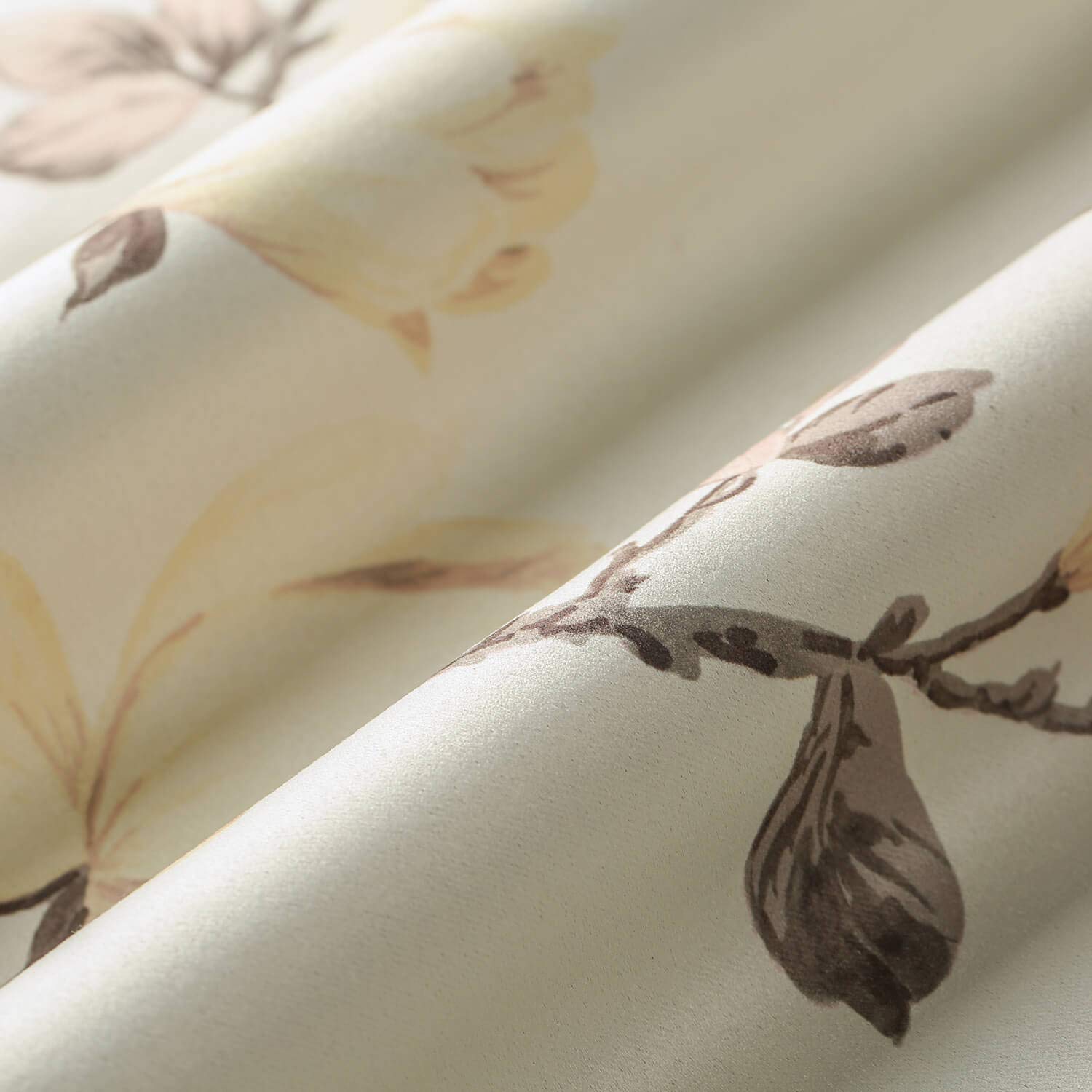 VOGOL Blackout Curtains 52x84 Inch - Thermal Insulated Room Darkening Window Drapes with Magnolia Flower Print for Living Room & Bedroom (Set of 2 Panels) - Perfect for Home Decor, Light Blocking & Energy Saving