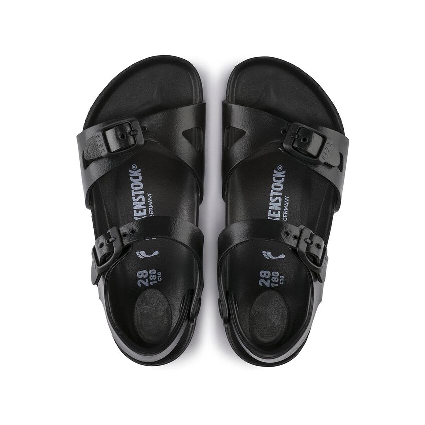Birkenstock Kids Rio Essentials EVA Sandals in Black - Comfortable & Durable for Beach, Pool & Outdoor Play