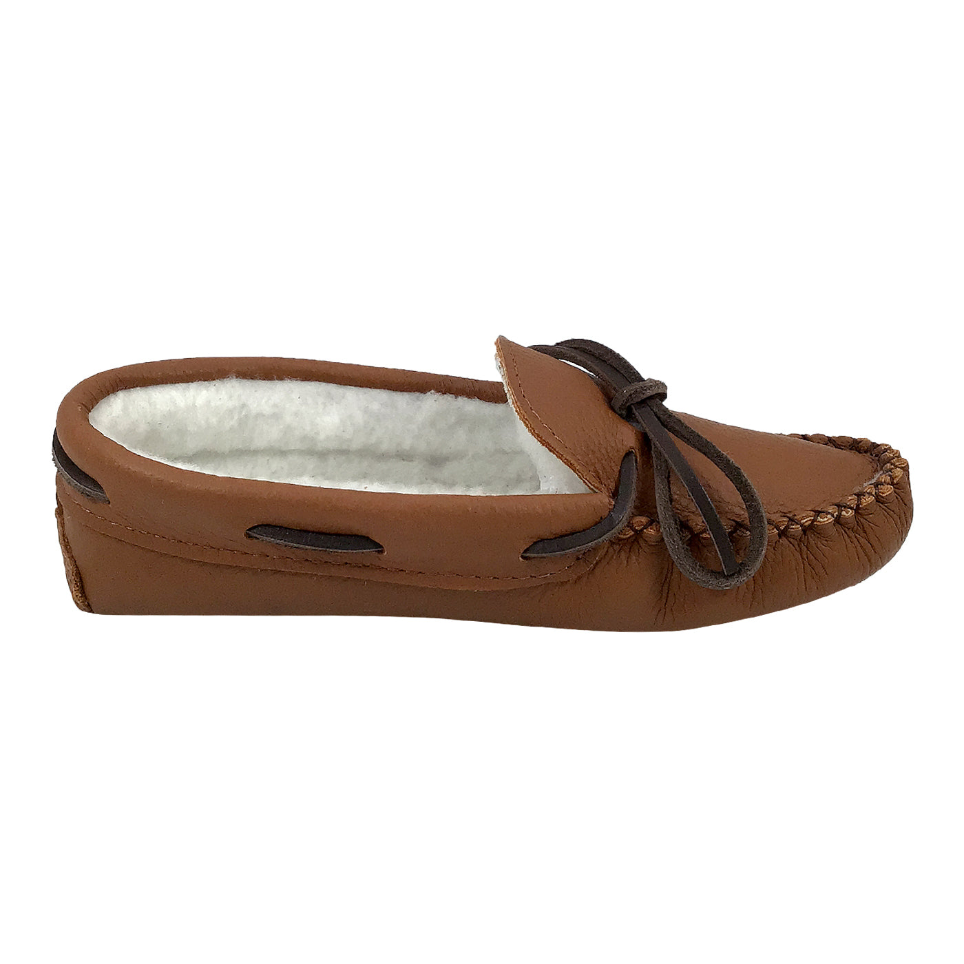 Women's Warm Fleece Lined Maple Elk Hide Moccasins - Soft Winter Indoor/Outdoor Slippers for Cozy Home Comfort & Cabin Wear