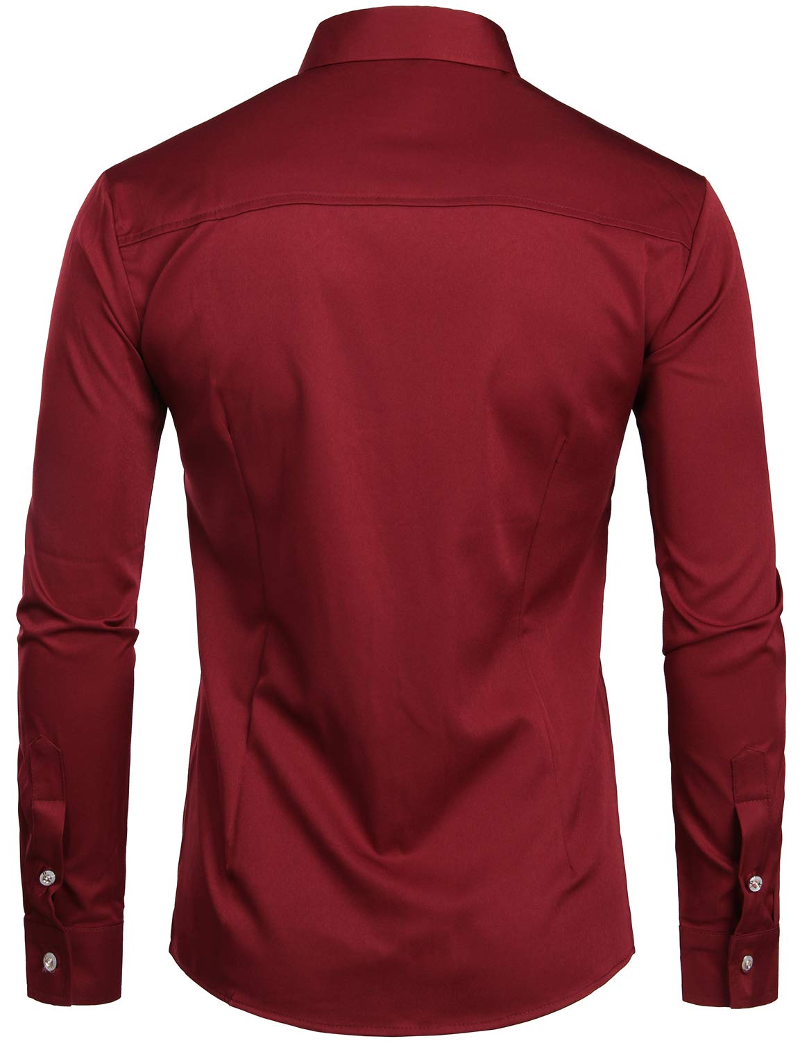 ZEROYAA Men's Slim Fit Long Sleeve Tuxedo Dress Shirt - Formal Business Attire & Prom Performance Shirt - Perfect for Weddings, Office Wear & Special Occasions