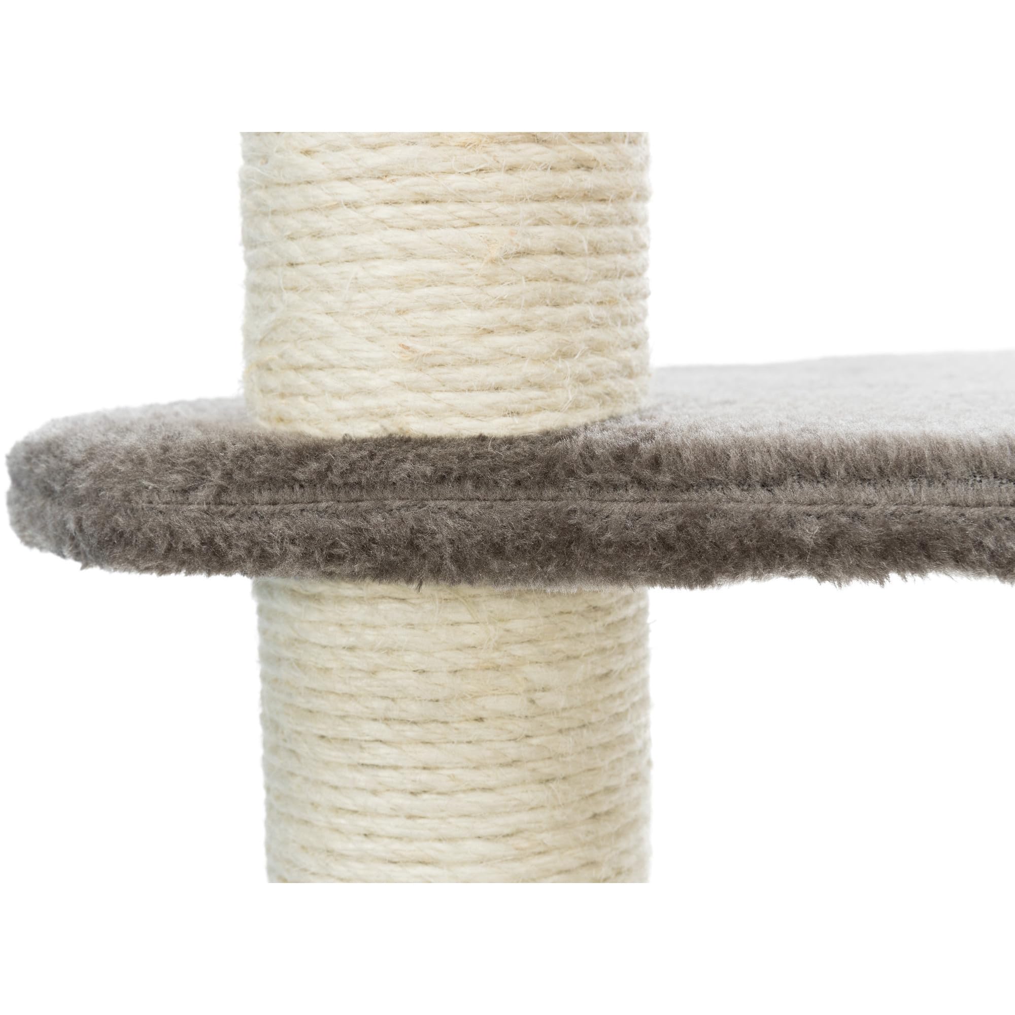 TRIXIE Altea Cat Tree - Tall Scratching Post with 3 Elevated Platforms & Dangling Toy | Multi-Level Cat Playground in Platinum Gray | Perfect for Indoor Cat Exercise & Play